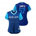 Maglia Baseball Donna Toronto Blue Jays Jaime Garcia 2018 Llws Players Weekend Jaimito Blu