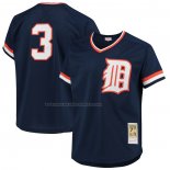 Maglia Baseball Uomo Detroit Tigers Alan Trammell Mitchell & Ness 1984 Autentico Copperstown Collection Mesh Batting Practice Blu