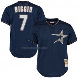 Maglia Baseball Uomo Houston Astros Craig Biggio Mitchell & Ness Cooperstown Collection Batting Practice Blu
