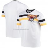 Maglia Baseball Uomo Pittsburgh Pirates Cooperstown Collection V-neck Bianco