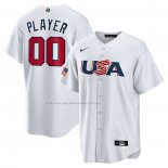 Maglia Baseball Uomo USA 2023 Personalizzate Replica Bianco
