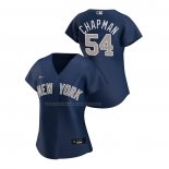 Maglia Baseball Donna New York Yankees Aroldis Chapman Replica Alternato 2020 Blu