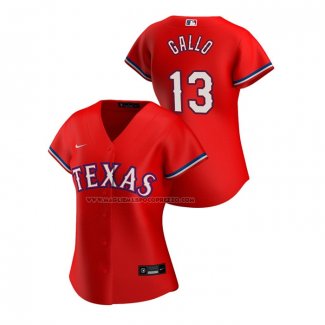 Maglia Baseball Donna Texas Rangers Joey Gallo Replica Alternato 2020 Rosso