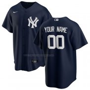Maglia Baseball Uomo New York Yankees Alternato Replica Personalizzate Blu