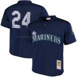 Maglia Baseball Uomo Seattle Mariners Ken Griffey JR. Mitchell & Ness Cooperstown Collection Mesh Batting Practice Blu