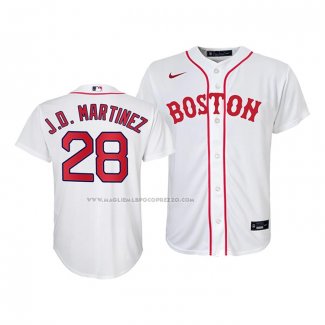 Maglia Baseball Bambino Boston Red Sox J.d. Martinez Replica Alternato 2020 Blu