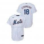 Maglia Baseball Bambino New York Mets Darryl Strawberry Replica Home Bianco