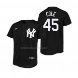 Maglia Baseball Bambino New York Yankees Gerrit Cole Replica Nero