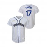 Maglia Baseball Bambino Seattle Mariners Mitch Haniger Cooperstown Collection Home Bianco
