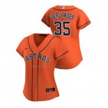 Maglia Baseball Donna Houston Astros Justin Verlander Replica Alternato 2020 Arancione
