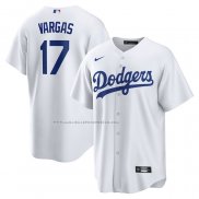 Maglia Baseball Uomo Los Angeles Dodgers Miguel Vargas Replica Bianco