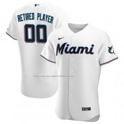 Maglia Baseball Uomo Miami Marlins Pick-A-player Retired Roster Home Autentico Bianco