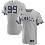 Maglia Baseball Uomo New York Yankees Aaron Judge Road Autentico Grigio