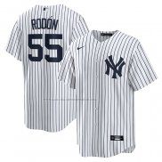 Maglia Baseball Uomo New York Yankees Carlos Rodon Home Bianco Blu
