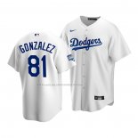 Maglia Baseball Bambino Los Angeles Dodgers Victor Gonzalez Home Replica 2020 Bianco