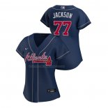 Maglia Baseball Donna Atlanta Braves Luke Jackson Replica Alternato 2020 Blu
