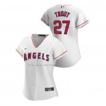 Maglia Baseball Donna Los Angeles Angels Mike Trout Replica Home 2020 Bianco