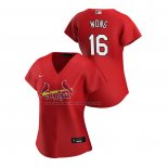 Maglia Baseball Donna St. Louis Cardinals Kolten Wong Replica Alternato 2020 Rosso
