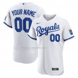 Maglia Baseball Uomo Kansas City Royals Autentico Personalizzate Bianco