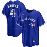 Maglia Baseball Uomo Toronto Blue Jays George Springer Alternato Replica Blu