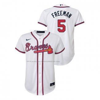 Maglia Baseball Bambino Atlanta Braves Freddie Freeman Replica Home Bianco