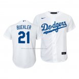 Maglia Baseball Bambino Los Angeles Dodgers Walker Buehler Replica Home 2020 Bianco