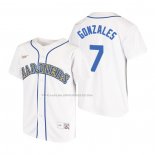 Maglia Baseball Bambino Seattle Mariners Marco Gonzales Cooperstown Collection Home Bianco
