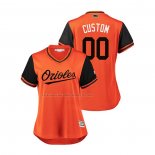 Maglia Baseball Donna Baltimore Orioles Personalizzate 2018 Llws Players Weekend Nickname Orange