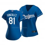 Maglia Baseball Donna Los Angeles Dodgers Victor Gonzalez Replica Alternato 2020 Blu