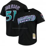 Maglia Baseball Uomo Arizona Diamondbacks Randy Johnson Mitchell & Ness Cooperstown Collection Mesh Batting Practice Nero