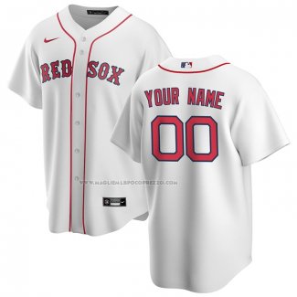 Maglia Baseball Uomo Boston Red Sox Home Replica Personalizzate Bianco