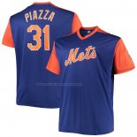 Maglia Baseball Uomo New York Mets Mike Piazza Cooperstown Collection Replica Blu