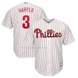 Maglia Baseball Uomo Philadelphia Phillies Bryce Harper Big & Tall Replica Bianco