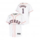 Maglia Baseball Bambino Houston Astros Carlos Correa Replica Home Bianco