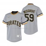 Maglia Baseball Bambino Pittsburgh Pirates Joe Musgrove Cooperstown Collection Road Grigio