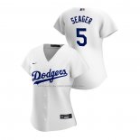 Maglia Baseball Donna Los Angeles Dodgers Corey Seager Replica Home 2020 Bianco