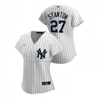 Maglia Baseball Donna New York Yankees Giancarlo Stanton Replica Home 2020 Bianco