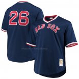 Maglia Baseball Uomo Boston Red Sox Wade Boggs Mitchell & Ness Big & Tall Cooperstown Collection Mesh Batting Practice Blu