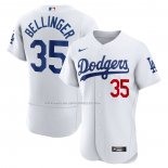 Maglia Baseball Uomo Los Angeles Dodgers Cody Bellinger Home Autentico Bianco