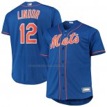 Maglia Baseball Uomo New York Mets Francisco Lindor Big & Tall Replica Blu
