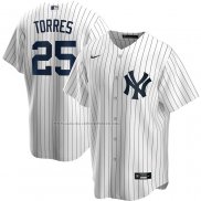 Maglia Baseball Uomo New York Yankees Gleyber Torres Home Replica Bianco