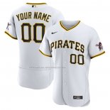 Maglia Baseball Uomo Pittsburgh Pirates Home Autentico Personalizzate Bianco