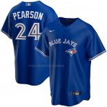Maglia Baseball Uomo Toronto Blue Jays Nate Pearson Replica Blu