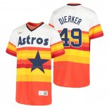 Maglia Baseball Bambino Houston Astros Larry Dierker Cooperstown Collection Home Bianco