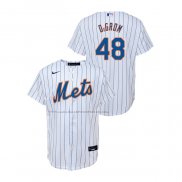 Maglia Baseball Bambino New York Mets Jacob Degrom Replica Home Bianco