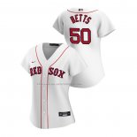 Maglia Baseball Donna Boston Red Sox Mookie Betts Replica Home 2020 Bianco