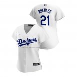 Maglia Baseball Donna Los Angeles Dodgers Walker Buehler Replica Home 2020 Bianco