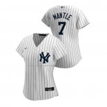 Maglia Baseball Donna New York Yankees Mickey Mantle Replica Home 2020 Bianco