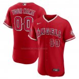 Maglia Baseball Uomo Los Angeles Angels Alternato Autentico Personalizzate Rosso