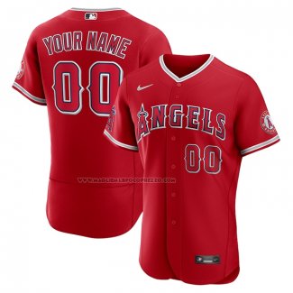 Maglia Baseball Uomo Los Angeles Angels Alternato Autentico Personalizzate Rosso